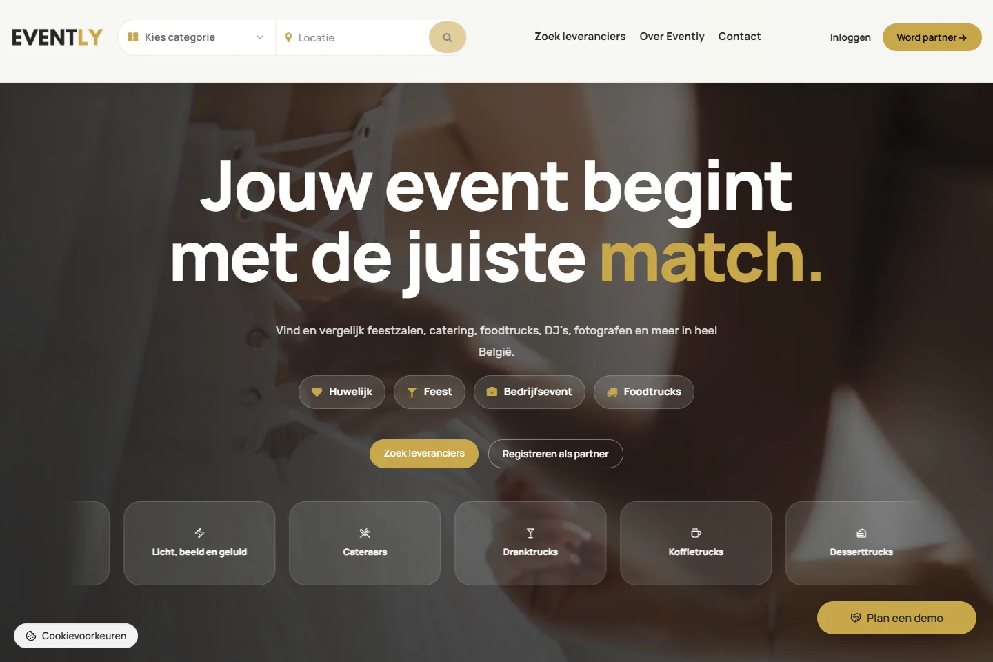 Evently: een webapplicatie op maat voor het vinden van eventleveranciers